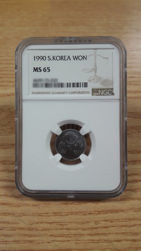 1990년 한국은행 1원 NGC MS65 미사용 주화