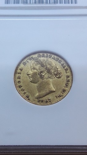 1867년 호주 Victoria 1소버린 NGC XF45 금화