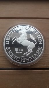 1986 GERMANY 5 REICHSMARK GRAF ZEPPELIN 5oz SILVER / 은메달 / 은화