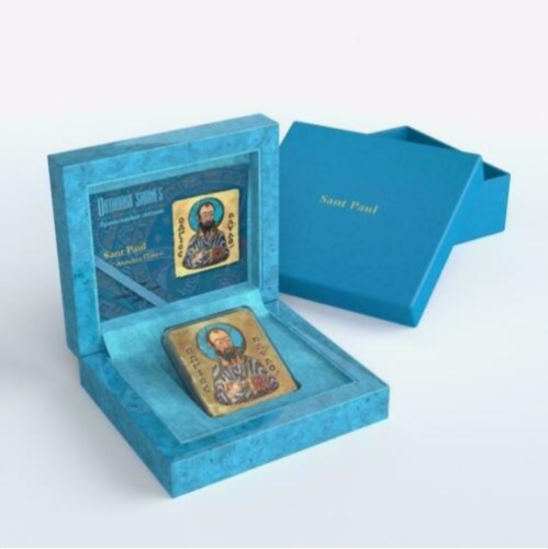 2014년 니우에 종교시리즈 성 바오르 1oz 금도금 색채 한정판 프루프 은화