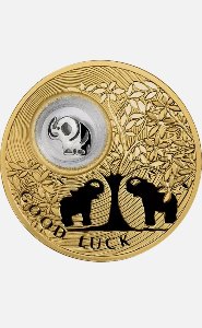 2013년 니우에 행운의 주화 3차 코끼리 금도금 한정판 은화